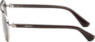 Burberry Silver Metal Shield Aviator Sunglasses​
