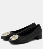 Tory Burch Claire logo leather ballet flats