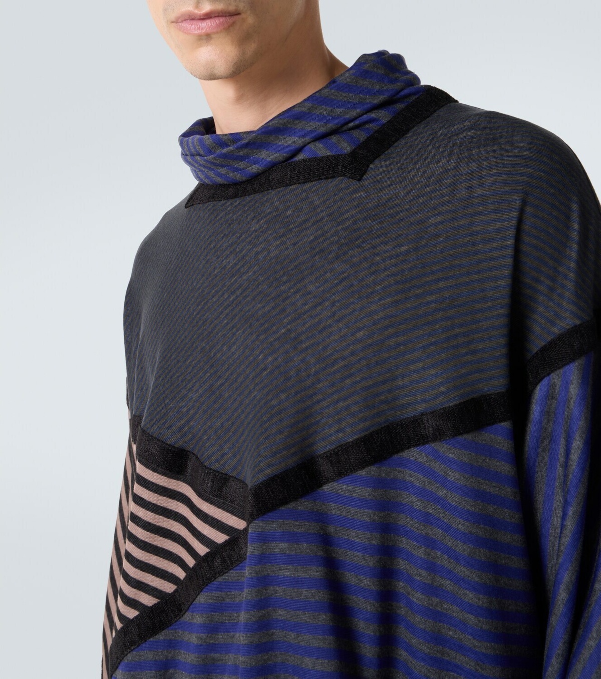 Kiko Kostadinov Raday paneled jersey turtleneck top