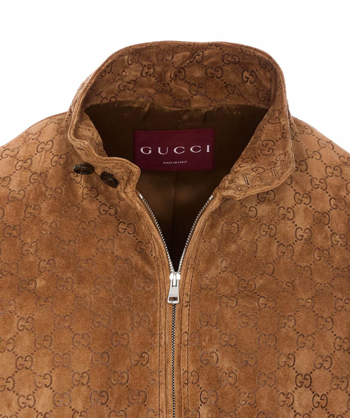 Gucci Embossed Gg Suede Bomber Jacket Gucci Gucci Embossed Gg Suede Bomber Jacket Gucci