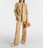 Savette Symmetry Pochette suede tote bag