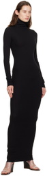 ÉTERNE Black Turtleneck Maxi Dress