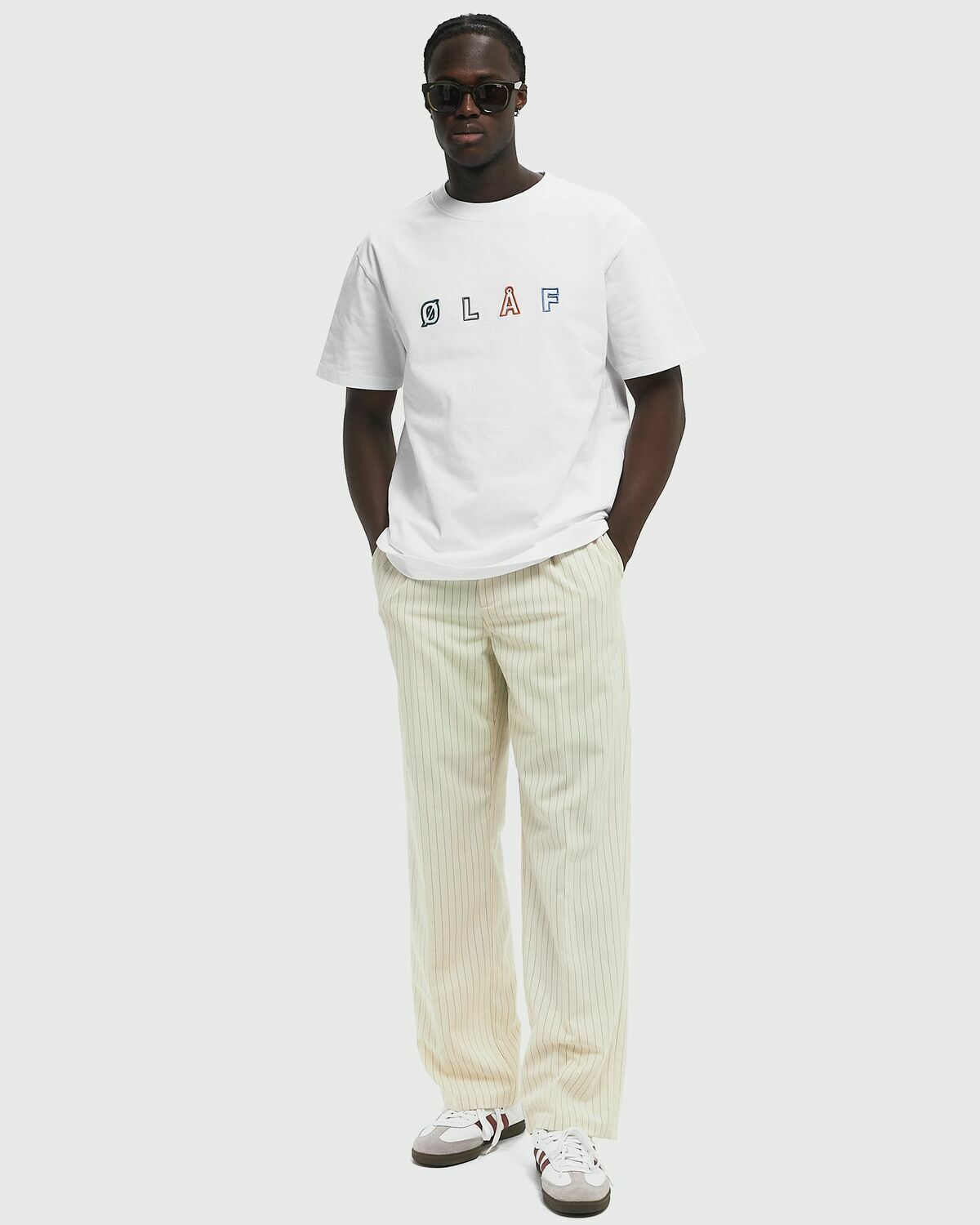 ØLÅF SANS EMBRO LOGO TEE White Mens Shortsleefe