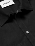 FRAME - Plaque Cotton Overshirt - Black