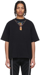 Marcelo Burlon County of Milan Black Feathers Necklace T-Shirt