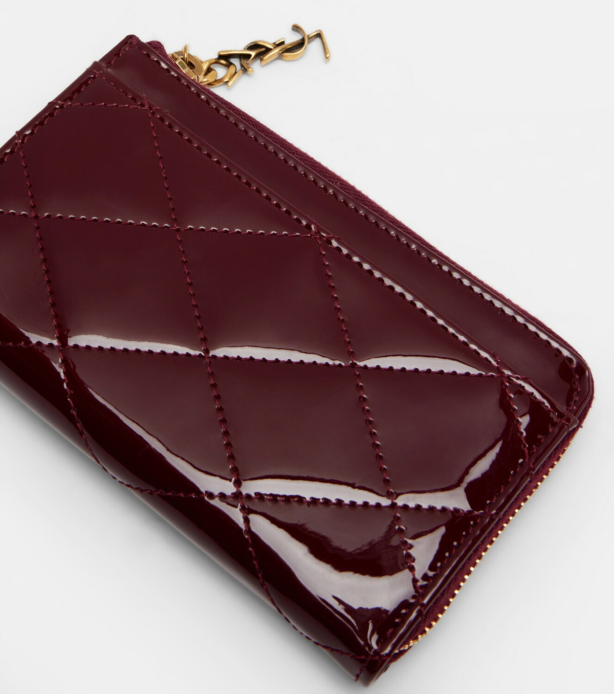 Saint Laurent Paris Fragments patent leather card holder
