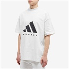 Adidas Men's Basketball Short Sleeve Logo T-Shirt in Cloud White