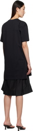 3.1 Phillip Lim Black Oversized T-shirt Combo Midi Dress