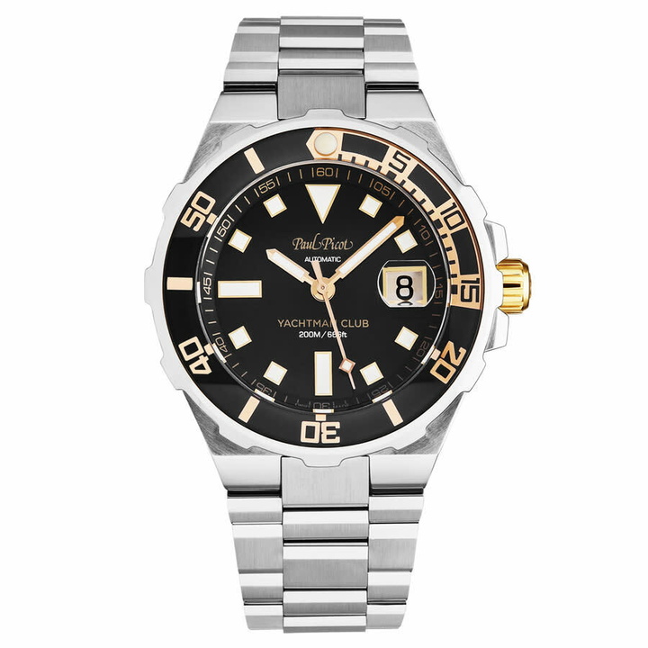 Photo: Paul Picot Yachtmanclub Automatic Black Dial Mens Watch P1251NR.SG.4000.3614