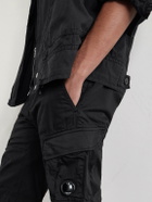 C.P. Company - Straight-Leg Cotton-Blend Cargo Shorts - Black