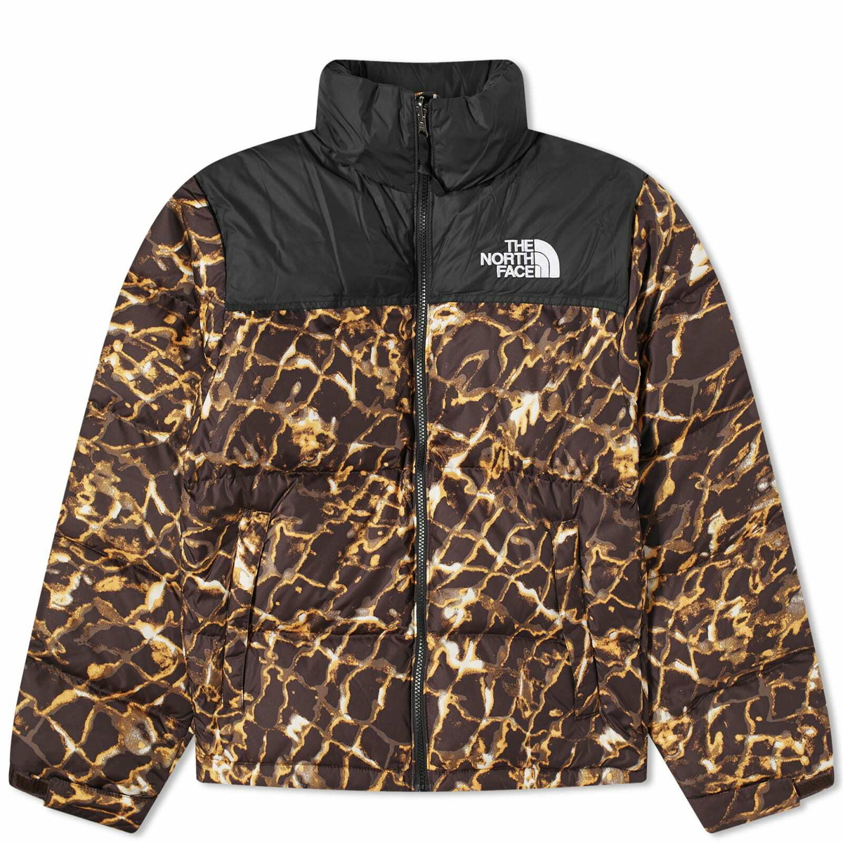SUPREME x THE NORTH FACE Nuptse Jacket Yellow Leopard - 100% AUTHENTIC