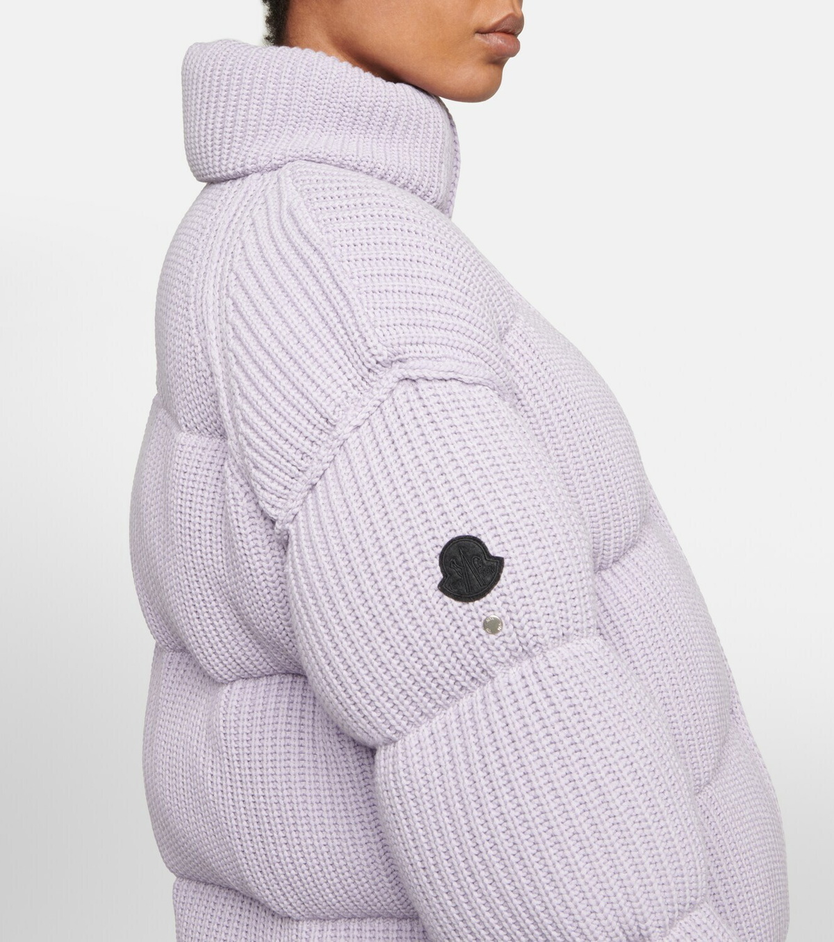 ブルゾン Moncler Genius Malek' Down Jacket Black 6 Moncler 1017 ALYX 9SM Quilted Ribbed-Knit Down