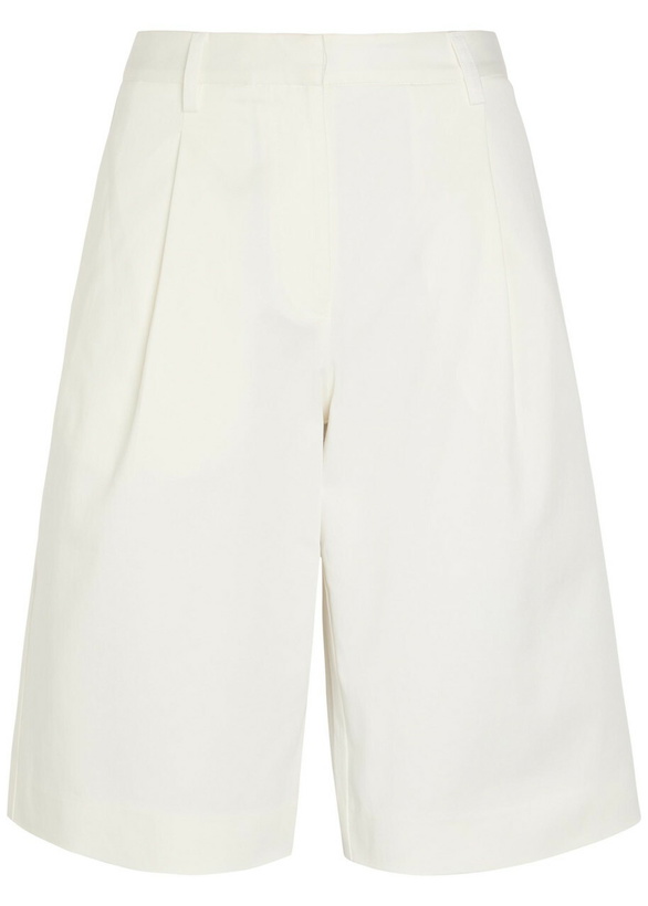 Photo: Matteau Pleated Straight-leg Stretch-twill Shorts Off White
