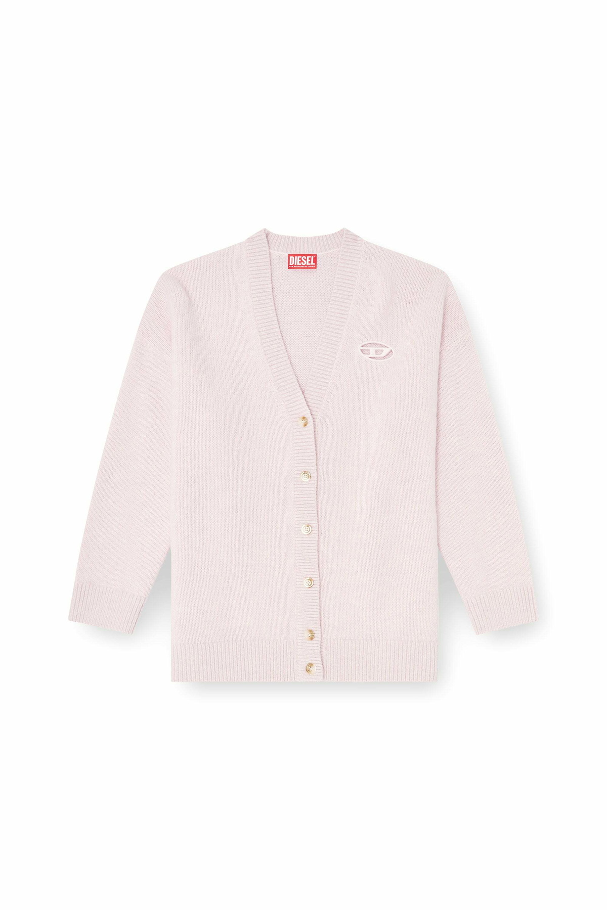 Diesel Cardigan in wool and alpaca blend - Knitwear Womens in Pink