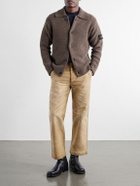 Stone Island - Basket-Stitch Wool-Blend Cardigan - Brown
