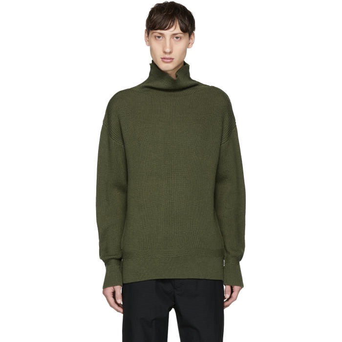 Photo: Rag and Bone Green Andrew Funnel Neck Sweater