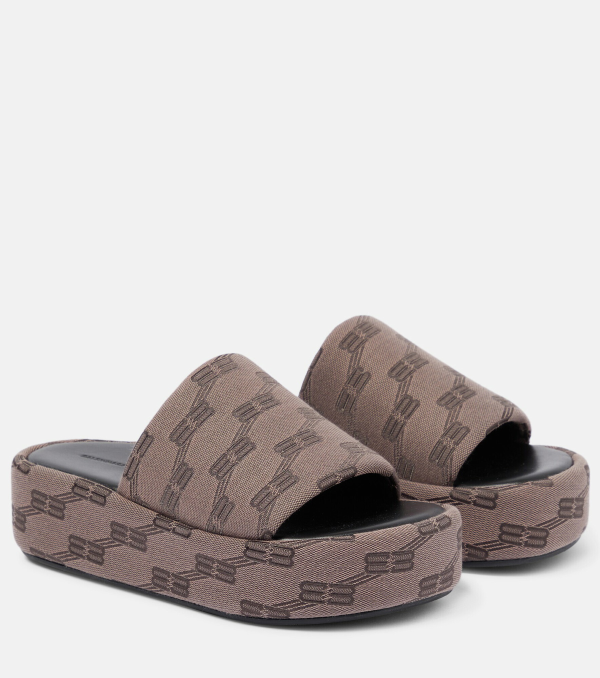 Balenciaga - Rise BB jacquard platform slides Balenciaga