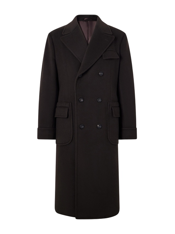 Photo: J. Mueser - Double-Breasted Wool and Cashmere-Blend Felt Coat - Brown