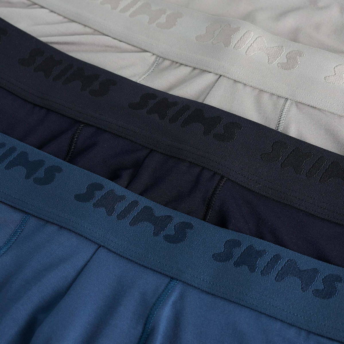 SKIMS Men's Stretch 3 Inch Boxer Brief 3 Pack in Indigo Multi