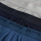 SKIMS Men's Stretch 3 Inch Boxer Brief 3 Pack in Indigo Multi