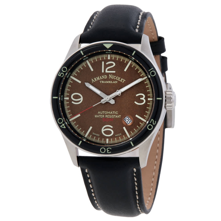 Photo: Armand Nicolet M2H Automatic Brown Dial Mens Watch A740HNA-MR-P140NR2