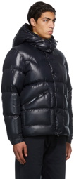 Moncler Navy Logo Down Jacket