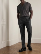 Brioni - Melbourne Slim-Fit Pleated Wool Trousers - Gray