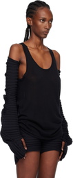 ISSEY MIYAKE Black Knit 'As It Is' Gloves