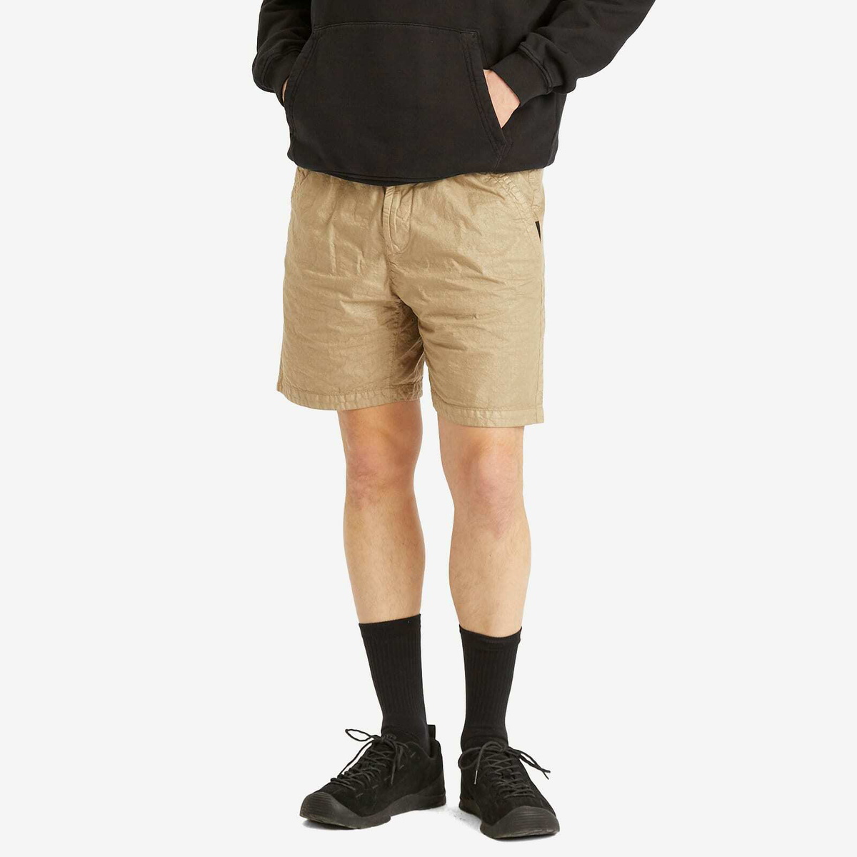 Stone Island Men's Organic Nylon Panama-TC Shorts in Biscuit Stone