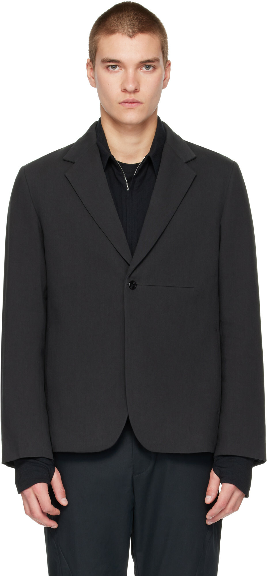 POST ARCHIVE FACTION (PAF) Black New Classic Blazer