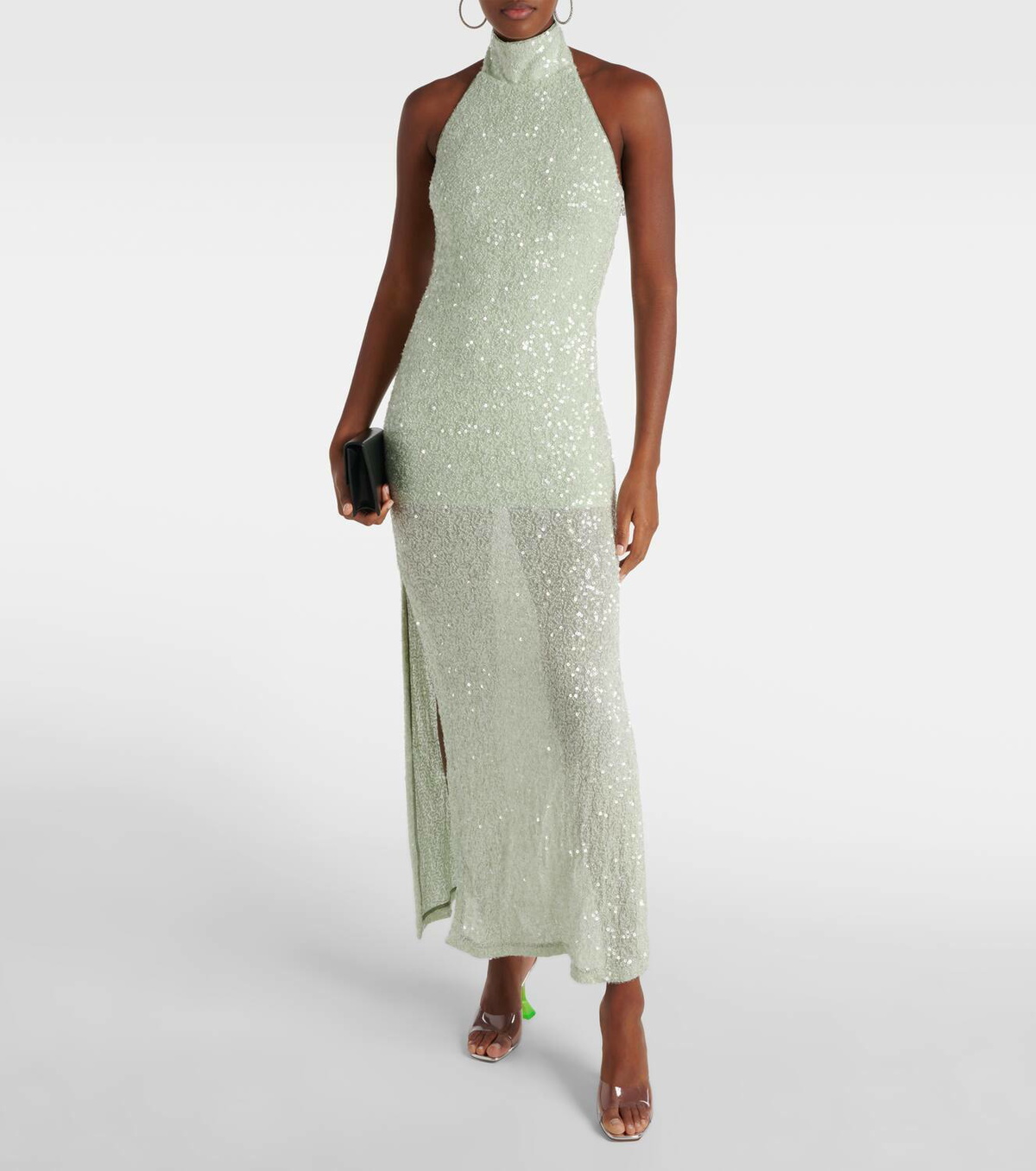 Rotate Sequined halterneck gown Rotate