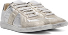 Maison Margiela Silver Replica Iridescent Sneakers