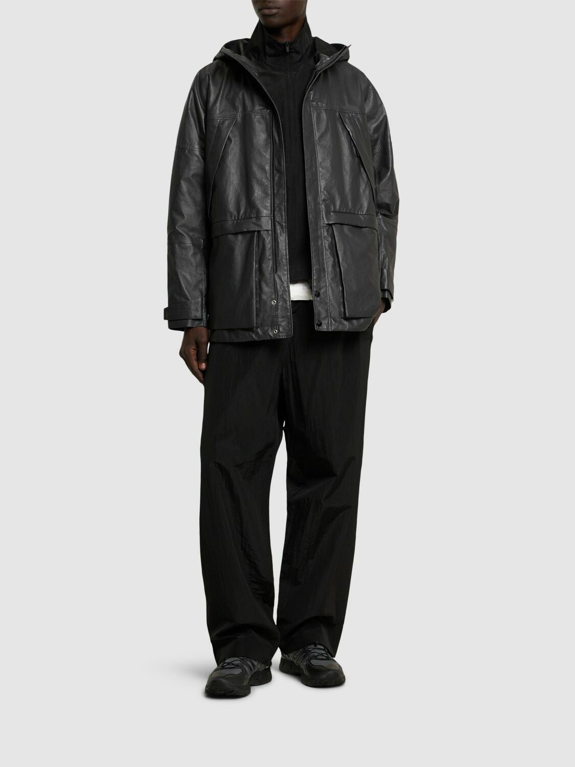 STONE ISLAND Light Leather Organza Parka Stone Island STONE ISLAND Light Leather Organza Parka Stone Island