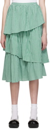 Shrimps Green & White Lorena Midi Skirt