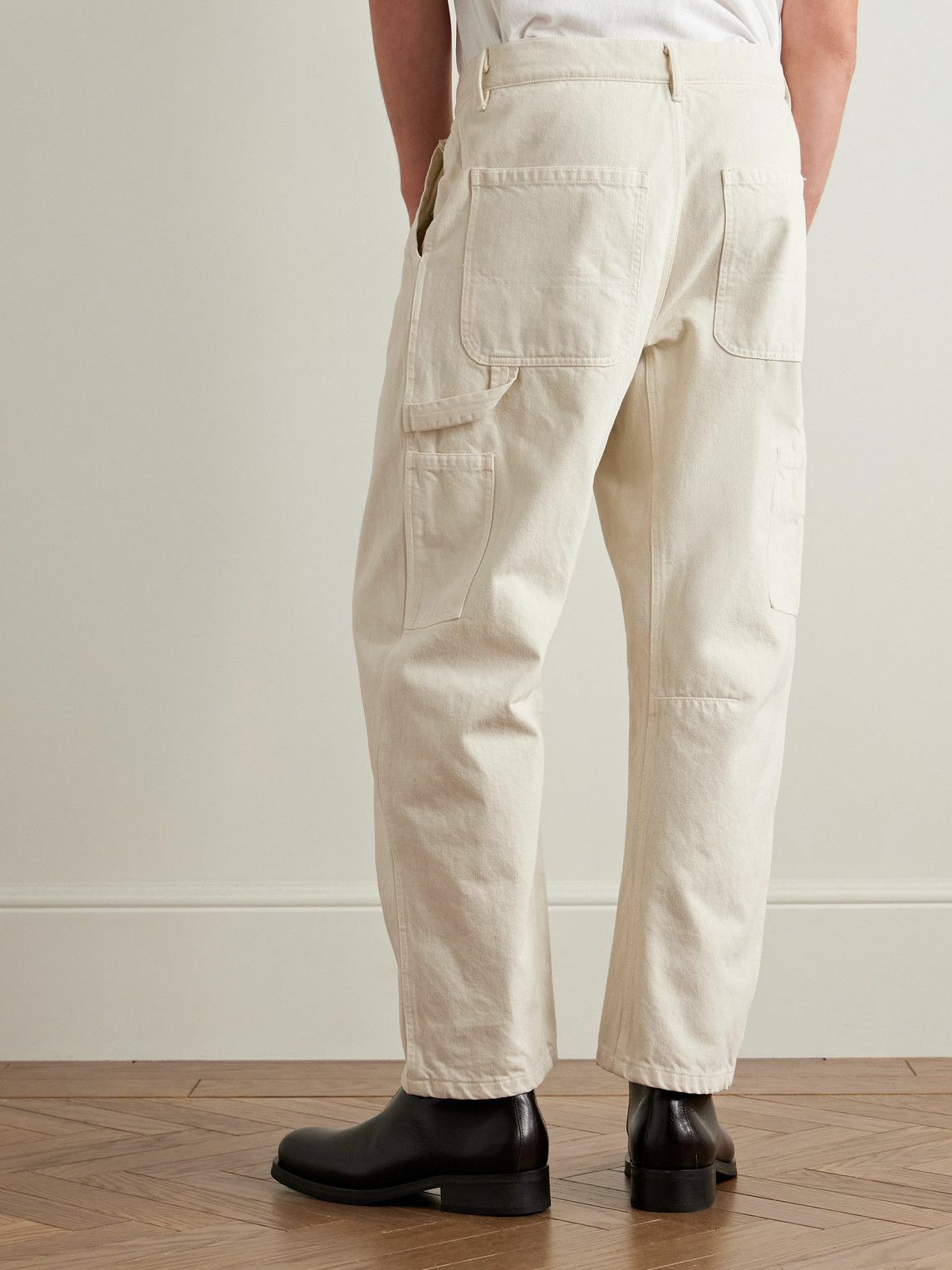 Nili Lotan - Emir Straight-Leg Cotton-Blend Twill Trousers - Neutrals