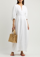 Faithfull The Brand Soleil Linen Midi Dress White