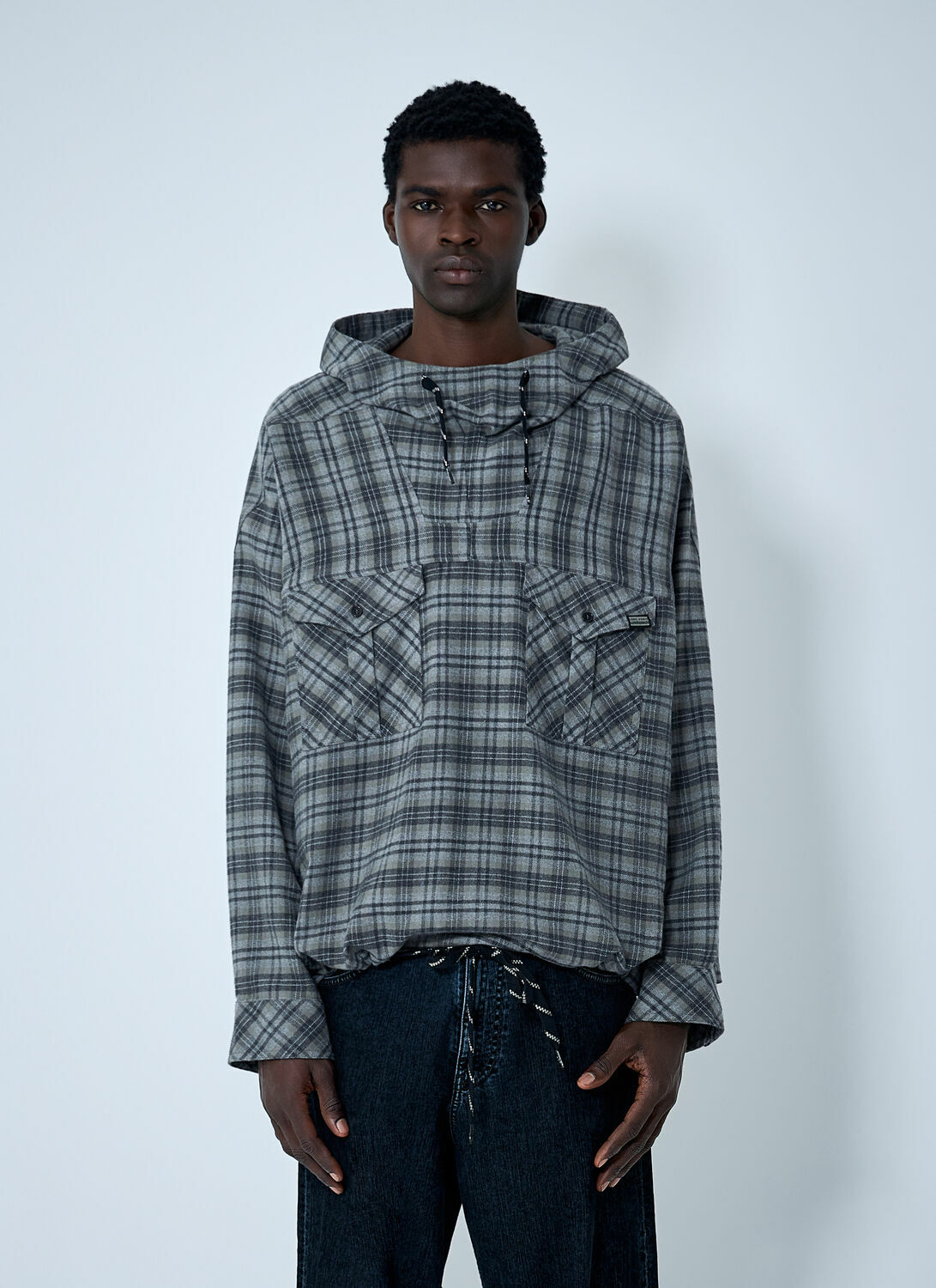 Martine Rose Check Hooded Sweatshirt