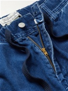 Remi Relief - Slim-Fit Patchwork Cotton-Blend Corduroy Drawstring Trousers - Blue