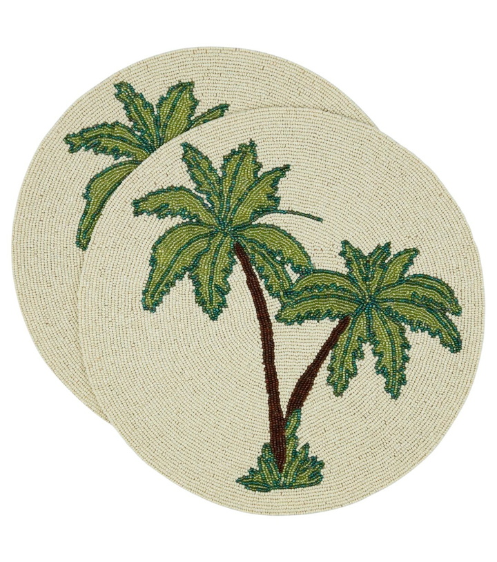 Photo: Les-Ottomans Palms set of 2 beaded placemats