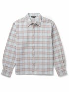 Acne Studios - Sarlie Checked Crinkled Cotton-Blend Flannel Shirt - Blue