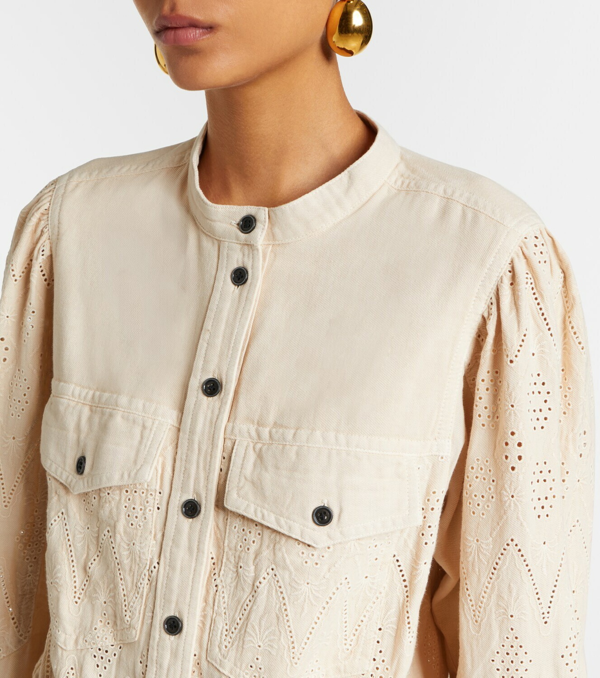 Marant Etoile Kellen broderie anglaise cotton jumpsuit