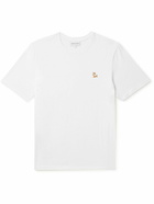 Maison Kitsuné - Logo-Appliquéd Cotton-Jersey T-Shirt - White