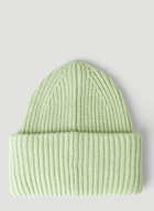 Face Patch Beanie Hat in Green