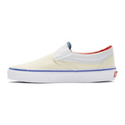 Vans Off-White and Navy Outside In Classic Slip-On Sneakers