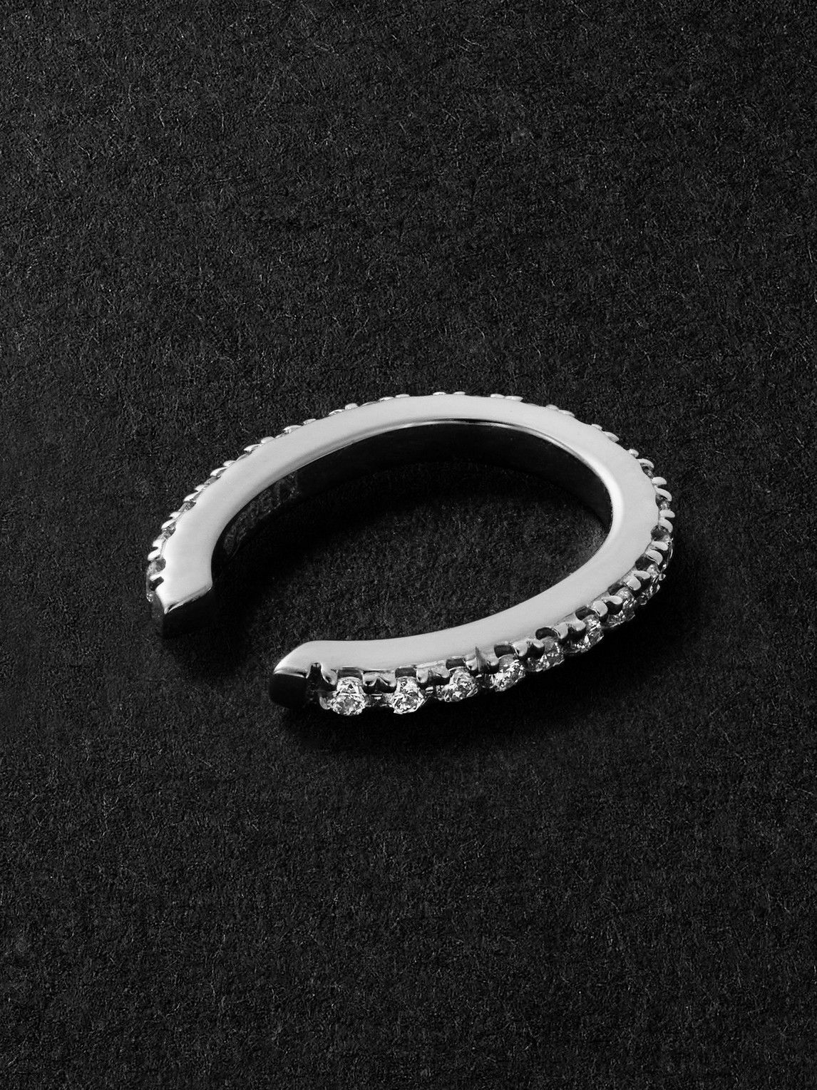 KOLOURS JEWELRY - Luna White Spectra Oval Gold Diamond Ear Cuff