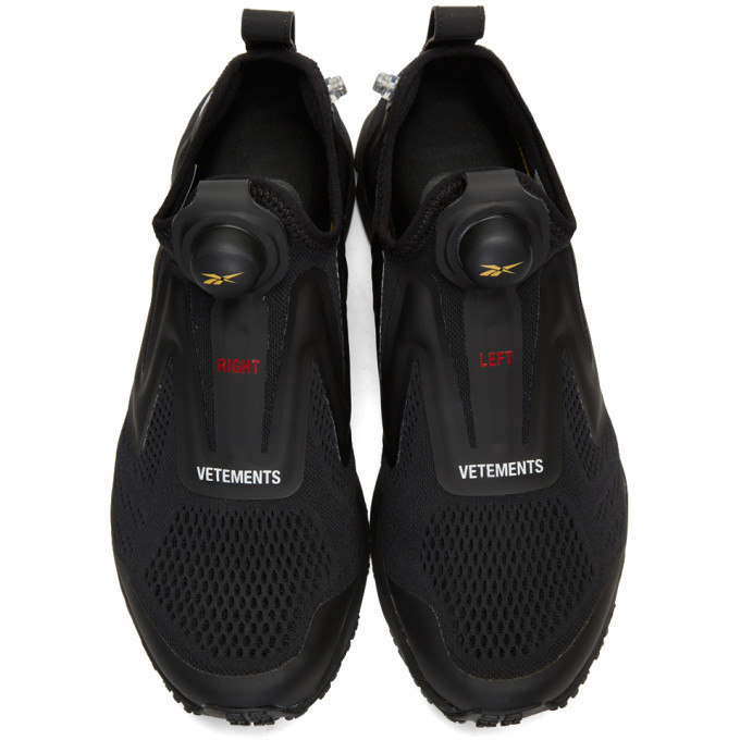 VETEMENTS SSENSE Exclusive Black Reebok Edition Pump Supreme Sneakers Vetements
