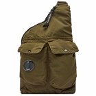 C.P. Company Men's Lens Single Strap Backpack in Ivy Green