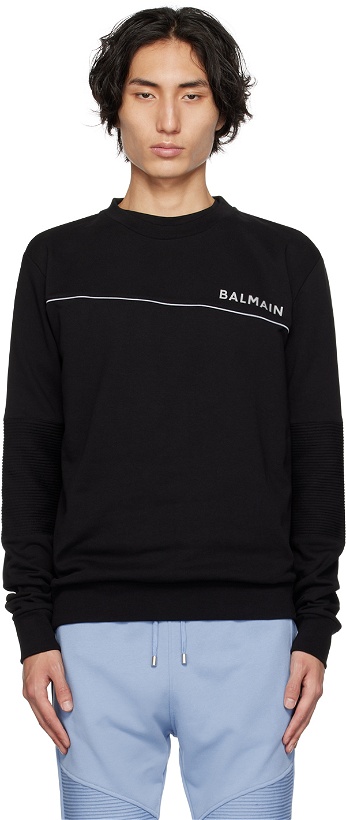 Photo: Balmain Black Reflective Sweatshirt