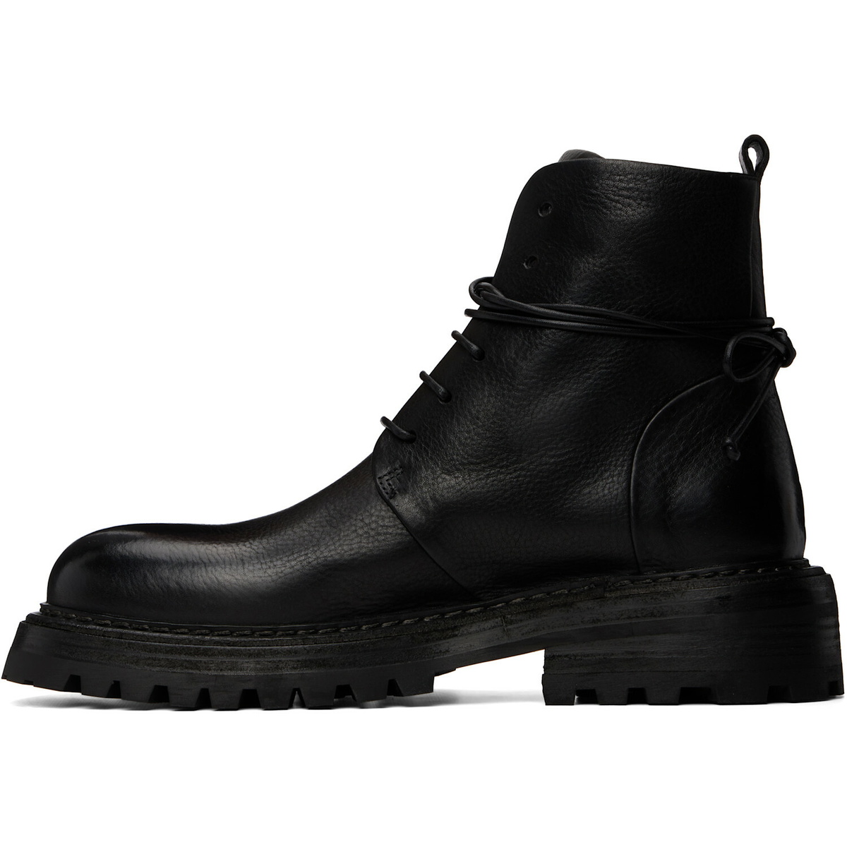 Marsèll Black Carraucola Pebbled Leather Boots