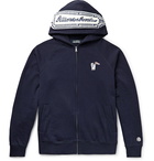 Billionaire Boys Club - Logo-Appliquéd Loopback Cotton-Jersey Zip-Up Hoodie - Blue